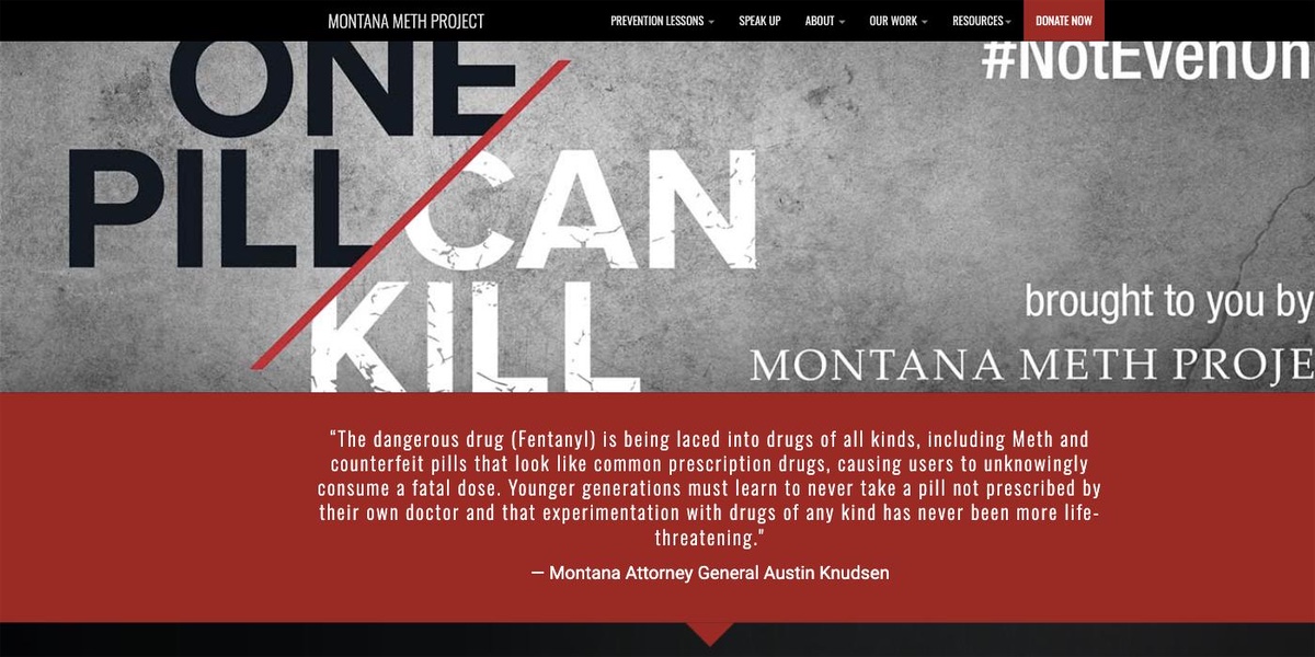 Montana Meth Project homepage